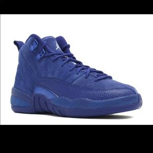 Air Jordan 12 Retro 'Deep Royal' Mens Sneakers. Kids/boys. Deep Royal Blue.